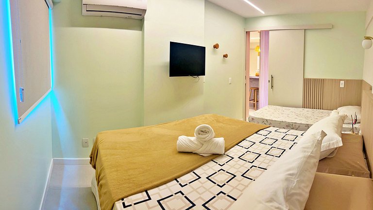 Apt | Port Ville 309 | Lindo Novo Vista para o Mar