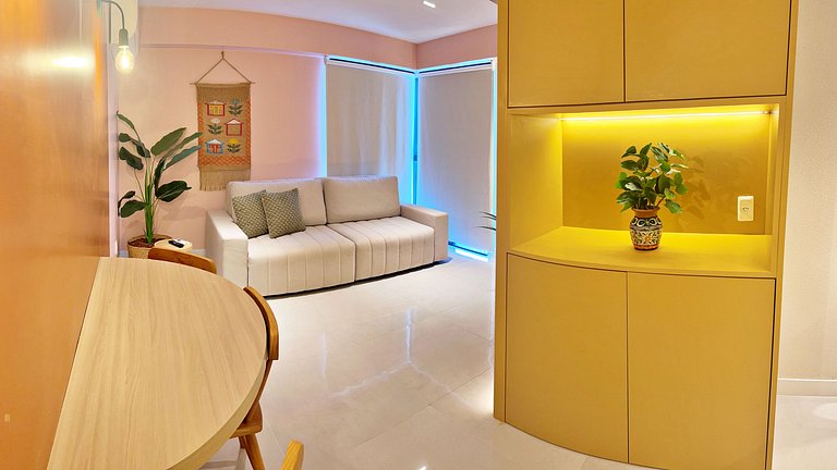 Apt | Port Ville 309 | Lindo Novo Vista para o Mar