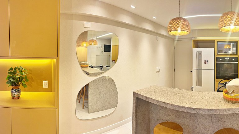 Apt | Port Ville 309 | Lindo Novo Vista para o Mar