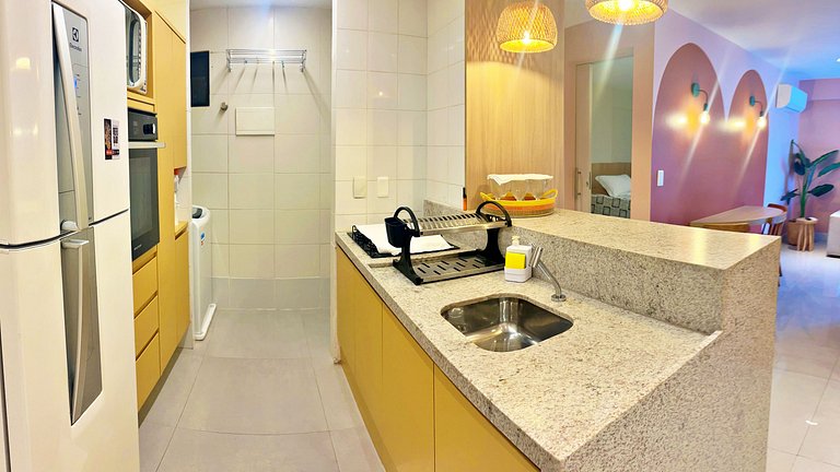 Apt | Port Ville 309 | Lindo Novo Vista para o Mar