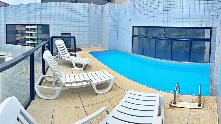 Apt | Infiniti 105 | 100m praia P. Verde, piscina