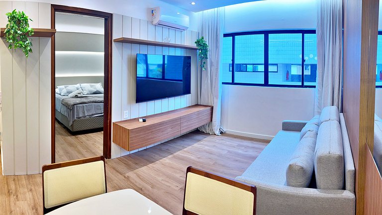 Apt | Infiniti 105 | 100m praia P. Verde, piscina