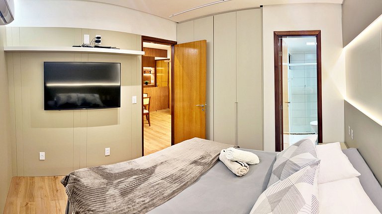 Apt | Infiniti 105 | 100m praia P. Verde, piscina