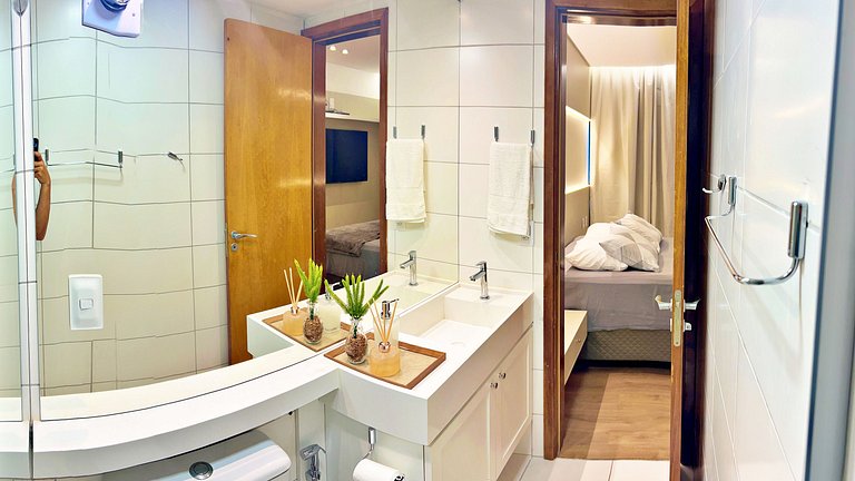 Apt | Infiniti 105 | 100m praia P. Verde, piscina