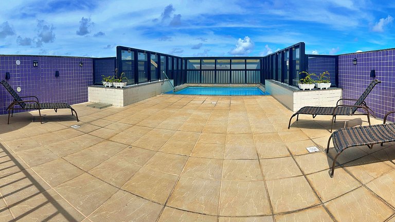 Apt | Neo 124 | Beira-mar 1/4 piscina na cobertura